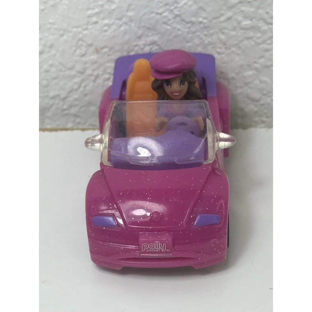 Mattel 2007 Polly Pocket Wheels Car #3 Convertible W/ Driver Figure